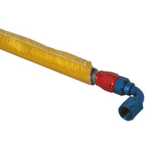 Guld glasfiber rørisolering. 1 meter lang. Flere størrelser