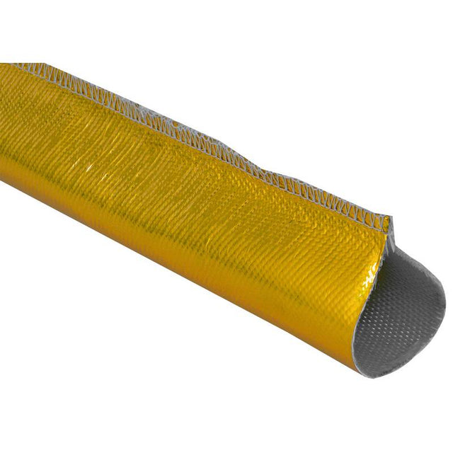 Guld glasfiber rørisolering. 1 meter lang. Flere størrelser