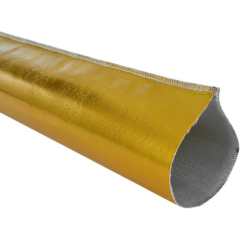 Guld glasfiber rørisolering. 1 meter lang. Flere størrelser