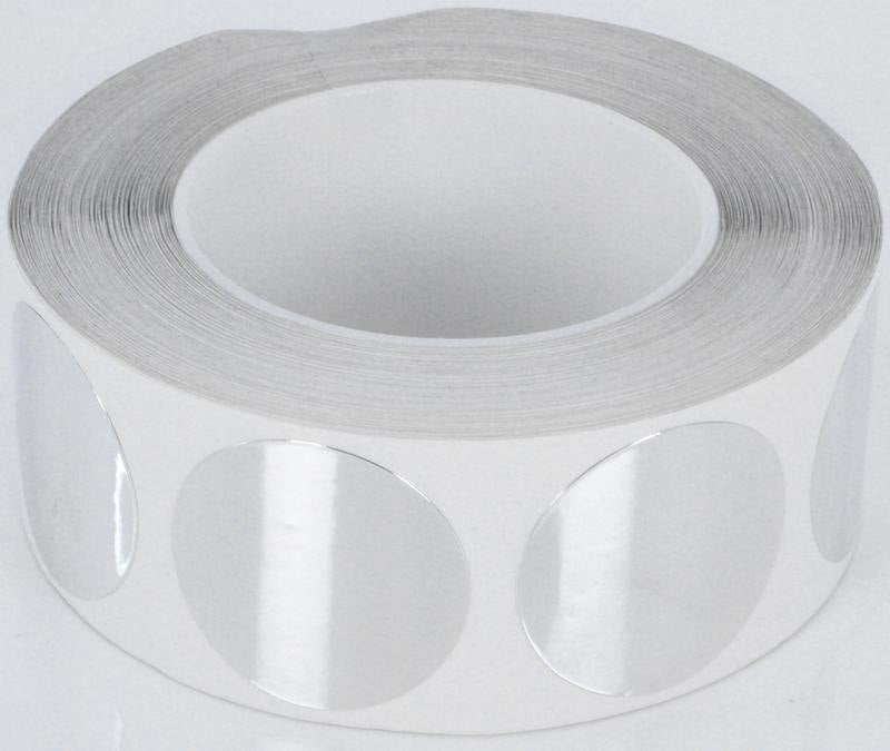 Selvklæbende alu tape. Ø12, Ø25 eller Ø45. 3 farver. Rulle med 100 stk.