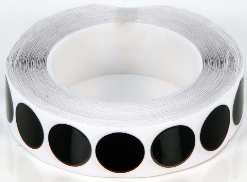 Selvklæbende alu tape. Ø12, Ø25 eller Ø45. 3 farver. Rulle med 100 stk.