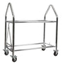 B-G Racing dækvogn med alu hjul. 2,0 m lang. Rustfri stål.