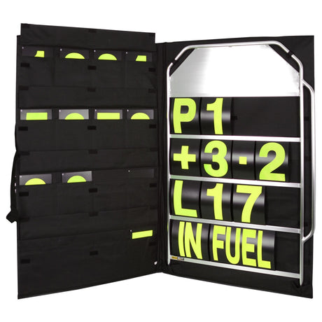 B-G Racing stort pitboard inkl. skilte og taske. Flere farve muligheder på skilte