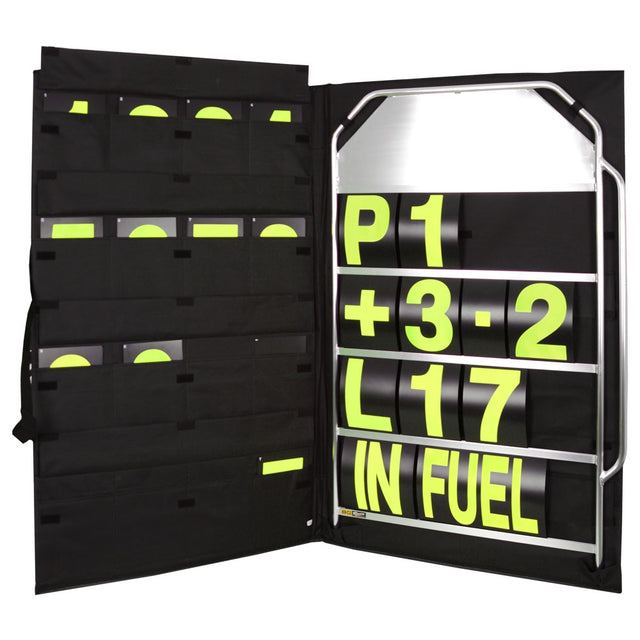 B-G Racing stort pitboard inkl. skilte og taske. Flere farve muligheder på skilte