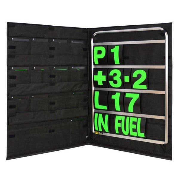 B-G Racing standard pitboard inkl. skilte og taske. Flere farve muligheder på skilte
