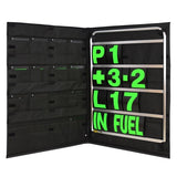 B-G Racing standard pitboard inkl. skilte og taske. Flere farve muligheder på skilte