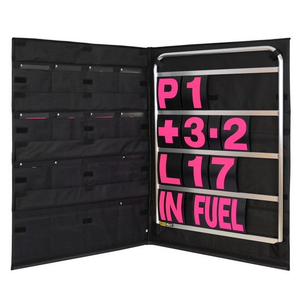 B-G Racing standard pitboard inkl. skilte og taske. Flere farve muligheder på skilte
