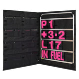 B-G Racing standard pitboard inkl. skilte og taske. Flere farve muligheder på skilte