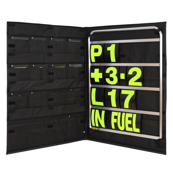 B-G Racing standard pitboard inkl. skilte og taske. Flere farve muligheder på skilte