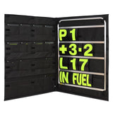 B-G Racing standard pitboard inkl. skilte og taske. Flere farve muligheder på skilte