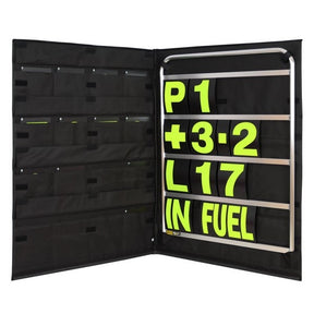B-G Racing standard pitboard inkl. skilte og taske. Flere farve muligheder på skilte