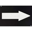 B-G Racing hvidt skilt med pil til standard pitboard