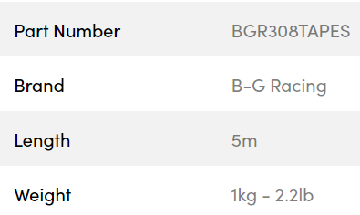 B-G Racing målebånd til toe plader (sæt med 2)