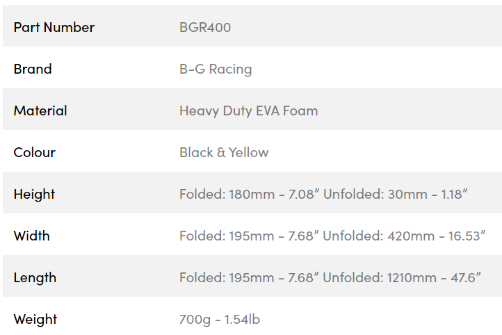 B-G Racing mekaniker foldbart underlag