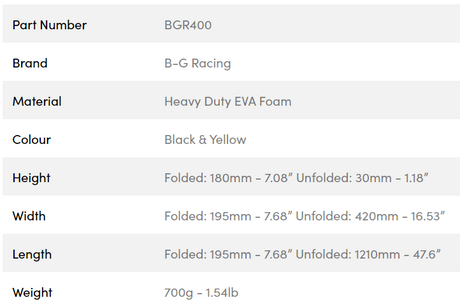 B-G Racing mekaniker foldbart underlag