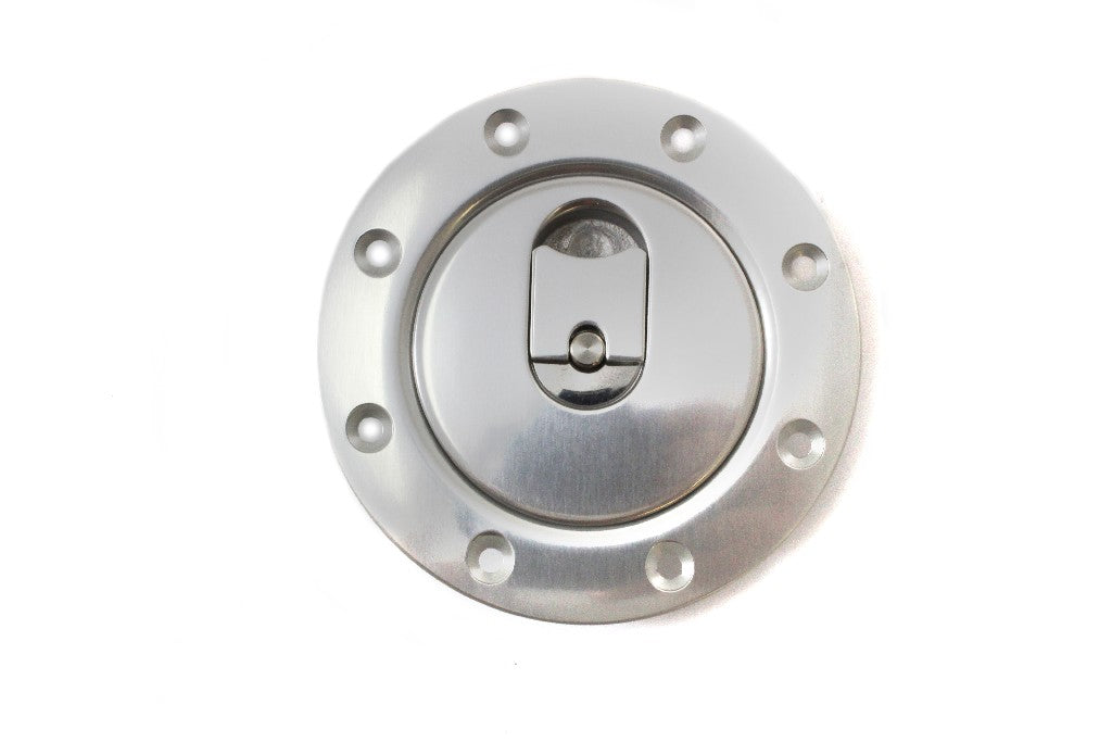 Aluminium påfyldningsstuds med låg. Udv. diameter 120mm.