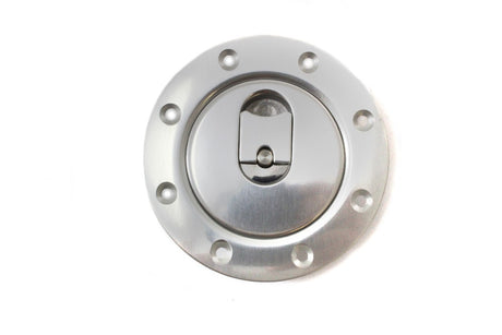 Aluminium påfyldningsstuds med låg. Udv. diameter 120mm.