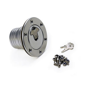 Aluminium påfyldningsstuds med låsbar låg. Udv. diameter 95mm.