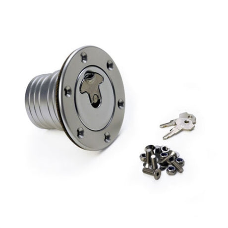 Aluminium påfyldningsstuds med låsbar låg. Udv. diameter 95mm.