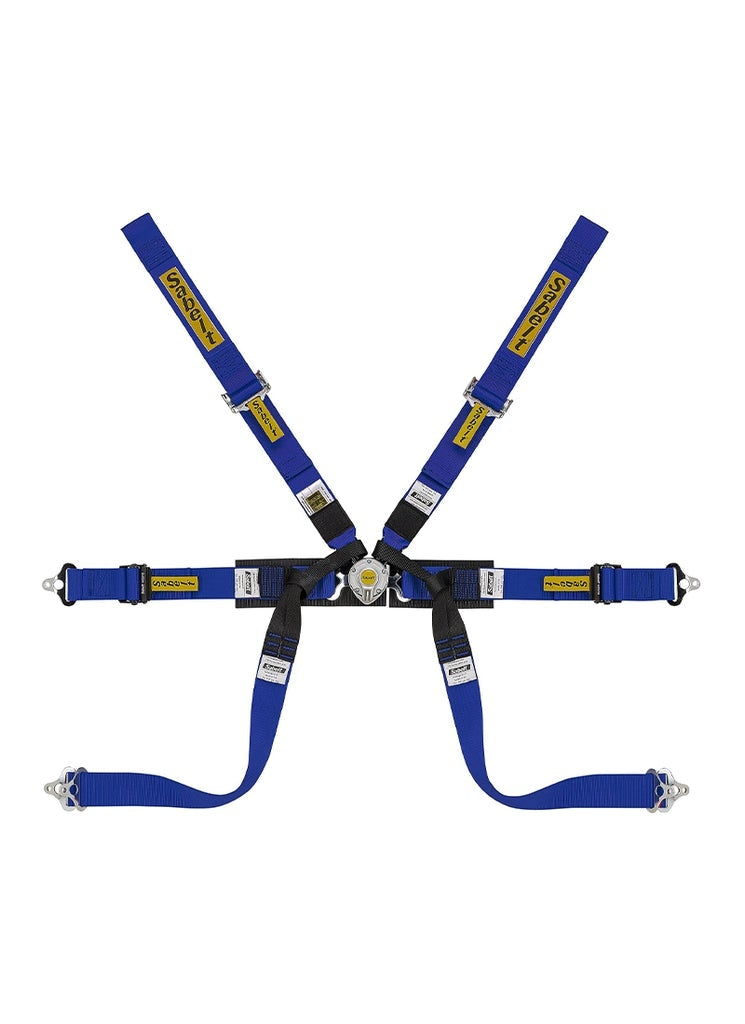 Sabelt 6 punkt sele 2"/2"/2". Selejustering i stål. Pull-Down model. FIA8853-2016 godkendt. 3 farve muligheder