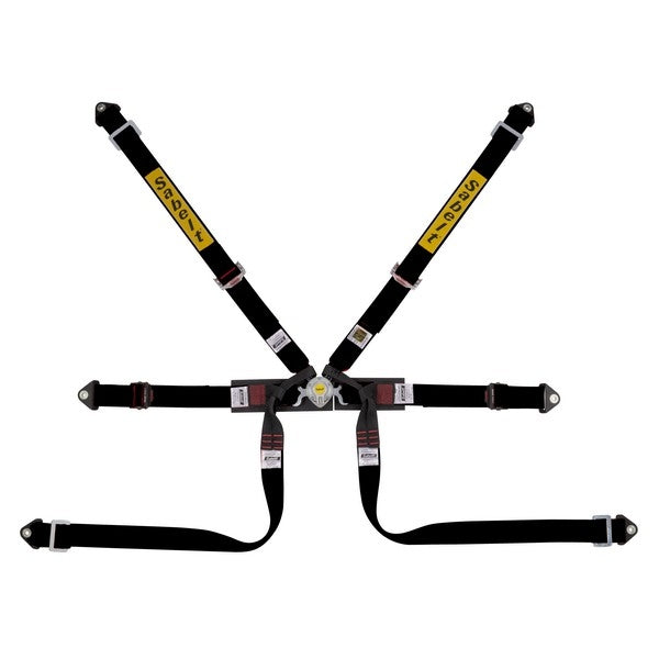 Sabelt 6 punkt sele 2"/2"/2". Selejustering i stål. Pull-Up model. FIA8853-2016 godkendt. 3 farve muligheder