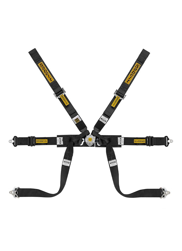 Sabelt 6 punkt sele 2"/2"/2". Selejustering i stål. Pull-Down model. FIA8853-2016 godkendt. 3 farve muligheder