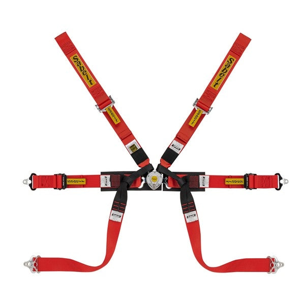 Sabelt 6 punkt sele 2"/2"/2". Selejustering i stål. Pull-Up model. FIA8853-2016 godkendt. 3 farve muligheder