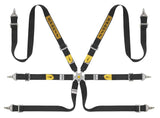 Sabelt 6 punkt sele 2"/2"/2". Selejustering i stål. Pull-Up model. FIA8853-2016 godkendt. 3 farve muligheder