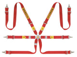 Sabelt 6 punkt sele 2"/2"/2". Selejustering i stål. Pull-Up model. FIA8853-2016 godkendt. 3 farve muligheder