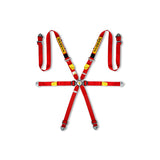 Sabelt 6 punkt sele 2"/2"/2". Selejustering i aluminium. Pull-Down model. FIA8853-2016 godkendt. 3 farve muligheder