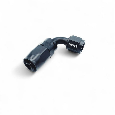 OBP -6JIC 90gr. fitting (hun) til OBP højtryksslange. Aluminium, sort anodiceret