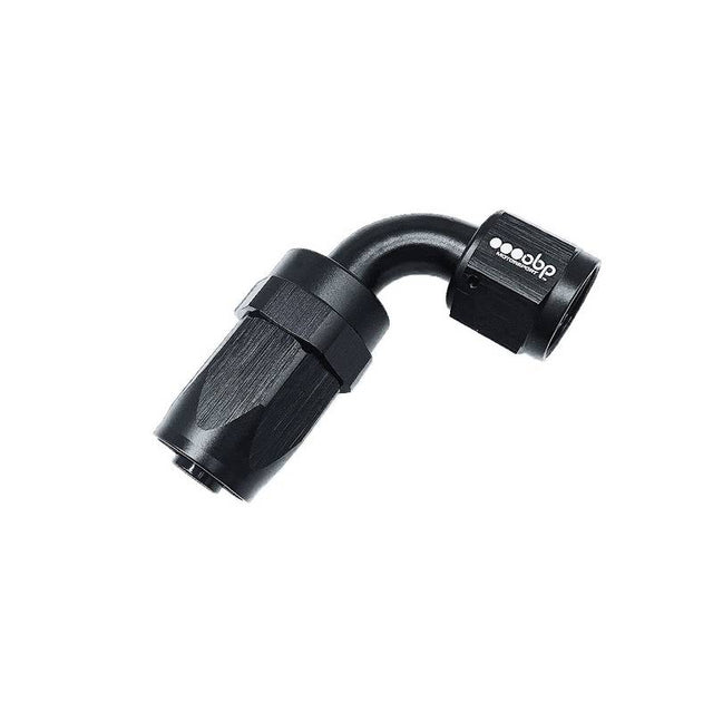 OBP -16JIC 90gr. fitting (hun) til OBP højtryksslange. Aluminium, sort anodiceret