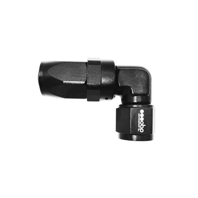 OBP -10JIC støbt 90gr. fitting (hun) til OBP højtryksslange. Aluminium, sort anodiceret