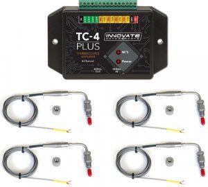 Innovate TC-4 PLUS udstødningstemperatur interface. Inkl. 4 EGT prober (Type K)