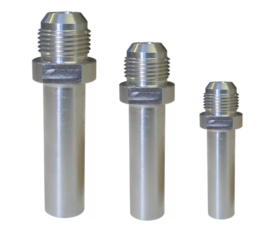 OBP forlænget svejsemuffe til fitting. -10JIC (han). Aluminium. Anvendes til påsvejsning på tanke og beholdere.