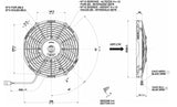 Spal 10" blæser, universal 12V.