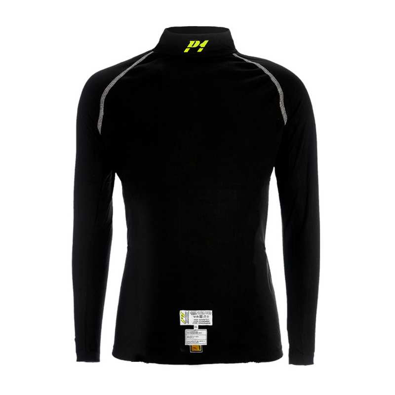 P1 langærmet undertrøje Slim Fit model Elite. Hvid eller sort. Str. S-XXL. FIA-8856-2018-godkendt