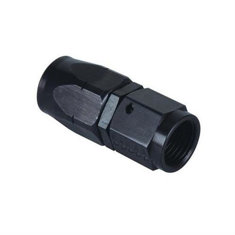 Aeroquip -12JIC lige fitting (hun) til FC333/G210/Startlite slange. Aluminium, sort anodiceret