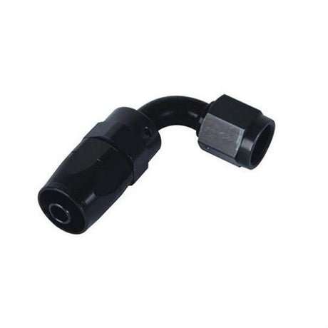 Aeroquip -8JIC 90gr. fitting (hun) til FC333/G210/Startlite slange. Aluminium, sort anodiceret