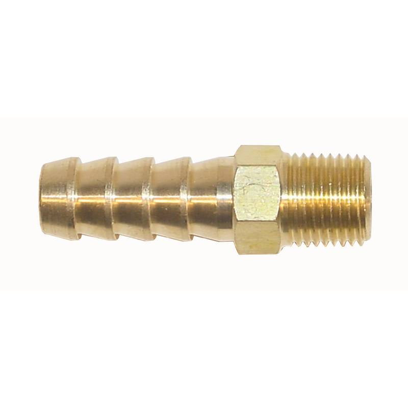 Messing lige fitting 1/4 NPT - 8mm