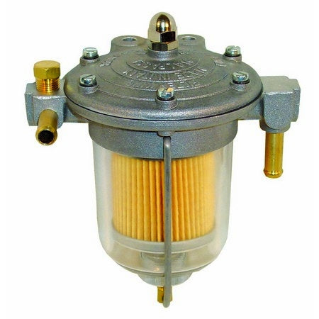 Benzintryksregulator lavtryk Malpassi 85mm Filter King med glas beholder med 8mm tilslutninger
