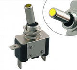 ON/OFF kontakt med farvet lys. 25 amp kontinuerlig