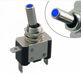 ON/OFF kontakt med farvet lys. 25 amp kontinuerlig