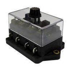 Sikringsholder til 4 sikringer. 30 amp per sikring