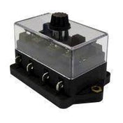 Sikringsholder til 4 sikringer. 30 amp per sikring