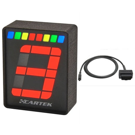 Cartek gear indikator med skiftelys med OBD2 stik