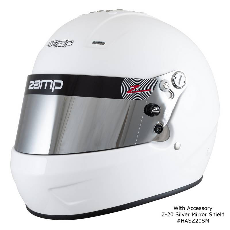 Zamp karthjelm model RZ-57. Hvid eller sort. Str. XS-XXXL. Snell SA2025 godkendt.