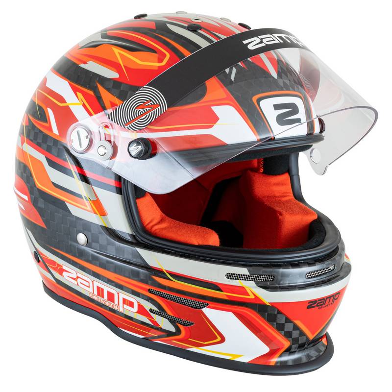 Zamp karthjelm model RZ-48Y. Str. 52-59. 2 farve muligheder. Snell CMR2016 godkendt.