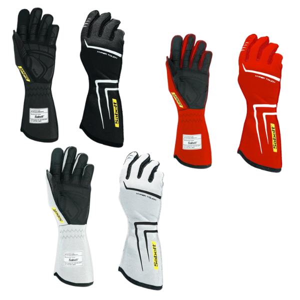 Sabelt handsker model Hero TG-12. Str. 8-12. FIA-8856-2018-godkendt. 3 farve muligheder