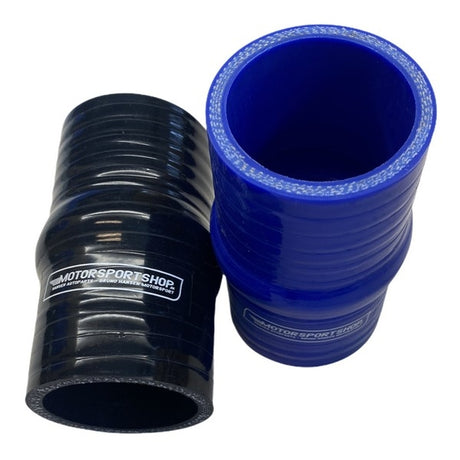 Silikoneslange hump med 51mm indvendig diameter. Længde 102mm. Fås i blå eller sort